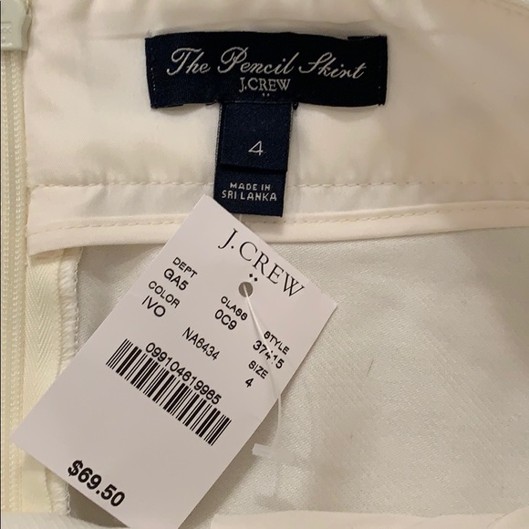 J. Crew Factory Ivory Pencil Skirt - Picture 6 of 7